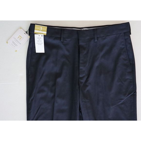 J.M. Haggar HY00182 Men 34x30 Navy Premium Stretch Solid Suit Separate Pants - Picture 3 of 12